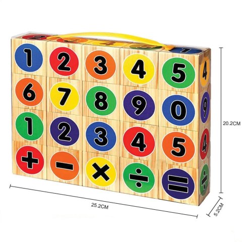 KLOCKI EDUKACYJNE PIANKOWE NAUKA MATEMATYKI DLA DZIECI 20 ELE.