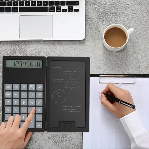 Kalkulator 2w1 Naukowy Szkolny Biurowy z Notatnikiem Rysik Notes Notatnik