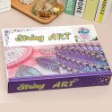 ZESTAW KREATYWNY DO STRING ART PRZEPLATANKA HAFT OBRAZ LED W RAMCE 21x30 CM