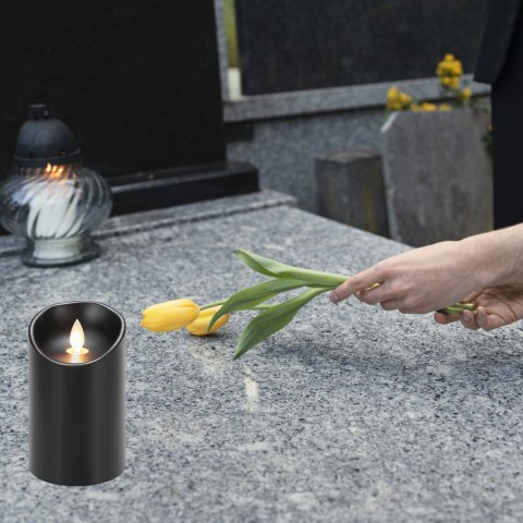 12x Wkład do Zniczy Świeczka na Baterie Świeca Led 15 cm Efekt Płomienia