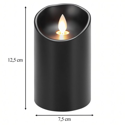 120x Wkład do Zniczy Świeczka na Baterie Świeca Led 12,5 cm Efekt Płomienia