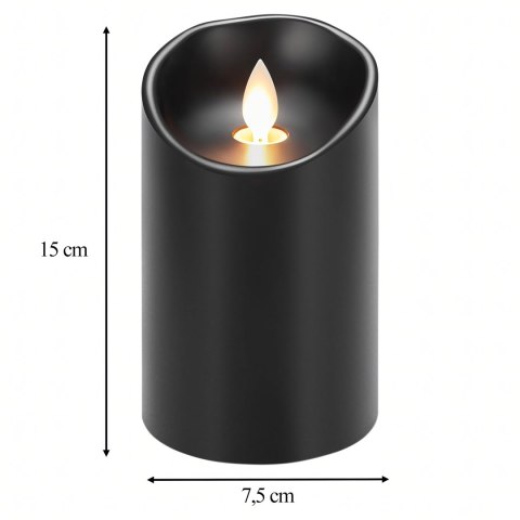 120x Wkład do Zniczy Świeczka na Baterie Świeca Led 15 cm Efekt Płomienia