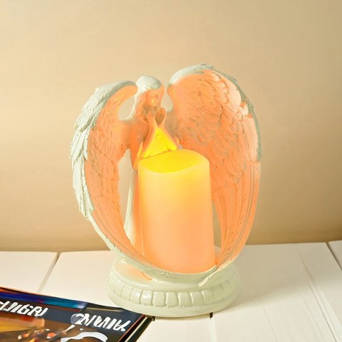 24 x Figurka Dekoracyjna Świecznik Świeca Ozdoba Anioł Aniołek Led Święta Ogród 21cm