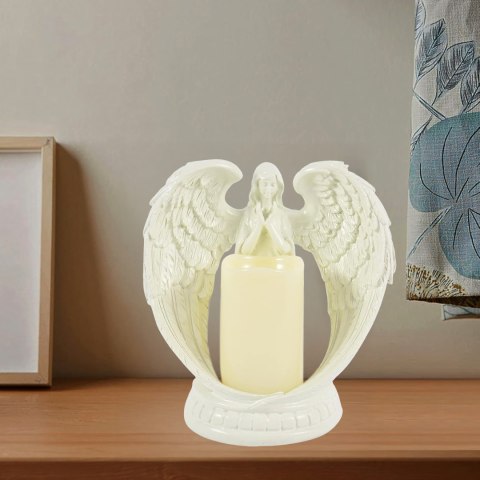 48 x Figurka Dekoracyjna Świecznik Świeca Ozdoba Anioł Aniołek Led Święta Ogród 16cm