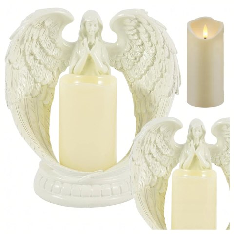 48 x Figurka Dekoracyjna Świecznik Świeca Ozdoba Anioł Aniołek Led Święta Ogród 16cm