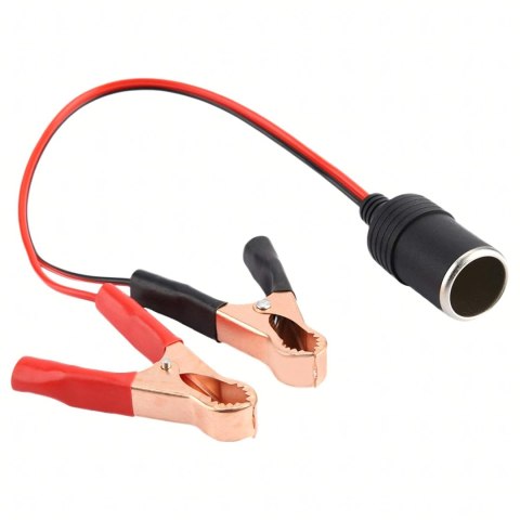 Adapter Przejściówka Gniazda Zapalniczki z Wyjściem na Krokodylki 12V 24V