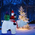 Dekoracja Świąteczna Mikołaj Dmuchany na Niedźwiedziu Misiu Led XXL 210cm