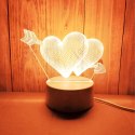 Lampka Nocna Love Serca 3D Illusion do Sypialni dla Dzieci Prezent USB