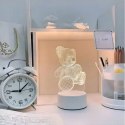 Lampka Nocna Prezent Miś 3D Illusion do Sypialni dla Dzieci Biurkowa USB