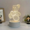 Lampka Nocna Prezent Miś 3D Illusion do Sypialni dla Dzieci Biurkowa USB