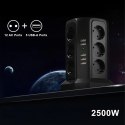 Listwa Zasilająca Stojąca Ochronna Odgromowa 12 Gniazd + 5 Portów Usb Reset
