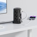 Listwa Zasilająca Stojąca Ochronna Odgromowa 12 Gniazd + 5 Portów Usb Reset