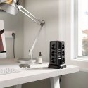 Listwa Zasilająca Stojąca Ochronna Odgromowa 12 Gniazd + 5 Portów Usb Reset