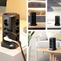 Listwa Zasilająca Stojąca Ochronna Odgromowa 12 Gniazd + 5 Portów Usb Reset