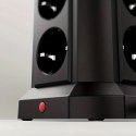 Listwa Zasilająca Stojąca Ochronna Odgromowa 12 Gniazd + 5 Portów Usb Reset