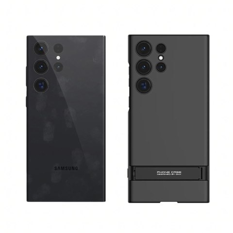 Plecki Etui Ochronne Cienkie z Podstawką do Samsung S24 Ultra Czarne