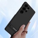 Plecki Etui Ochronne Cienkie z Podstawką do Samsung S24 Ultra Czarne