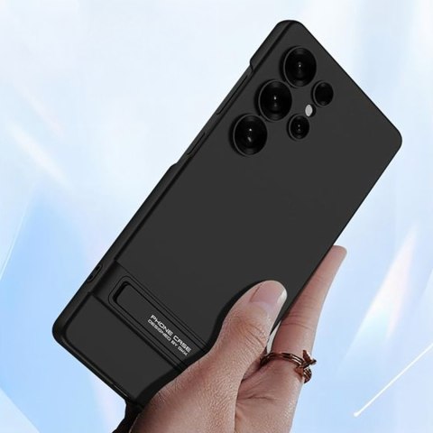 Plecki Etui Ochronne Cienkie z Podstawką do Samsung S24 Ultra Czarne