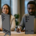 Plecki Etui Ochronne Cienkie z Podstawką do Samsung S24 Ultra Czarne