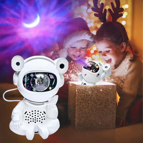 Projektor Gwiazd Astonauta Lampka Nocna Rzutnik dla Dzieci Kosmos Pilot USB