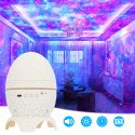 Projektor Gwiazd Jajo Dinozaura z Głośnikiem Galaktyki Lampka LED Nocna USB