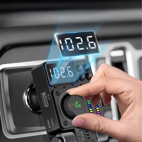 Transmiter Samochodowy Nadajnik Radio Fm Bluetooth 5.3 PD 30W Ładowarka