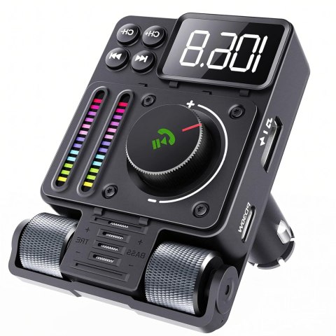 Transmiter Samochodowy Nadajnik Radio Fm Bluetooth 5.3 PD 30W Ładowarka