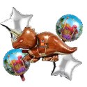 Zestaw Balonów Urodzinowych Dinozaur na Urodziny Urodzinowe Przyjęcia 5 szt