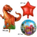 Zestaw Balonów Urodzinowych Dinozaur na Urodziny Urodzinowe Przyjęcia 5 szt