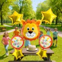 Zestaw Balonów Urodzinowych Lew Zwierzęta na Urodziny Przyjęcia 5 szt