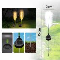 2x Lampa Ogrodowa Solarna Wbijana Trawa Pampasowa Ozdobna Panel Led 85cm