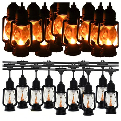 Girlanda Swietlna Lampki Dekoracyjne Led 10 szt Latarenki Ogrodowe 10cm 5m