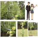 Pergola Ogrodowa Tarasowa Metalowa Podpora do Pnączy Róż Kwiatów 50x10cm biała