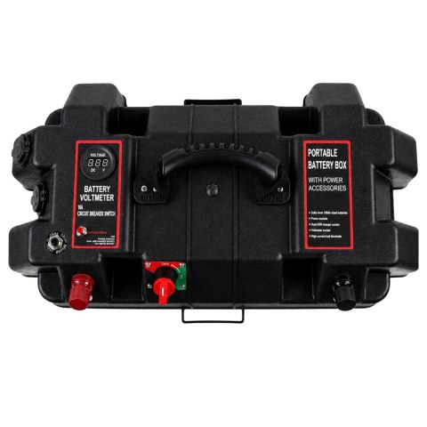 Pojemnik Skrzynka Akumulatorowa 12V Box na Akumulator z Woltomierzem 2x USB