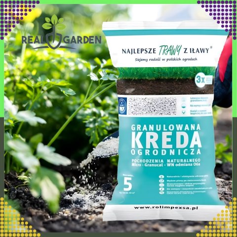 Premium Granulowana Kreda Ogrodniczna do Odkwaszania Gleby 5kg do Roślin