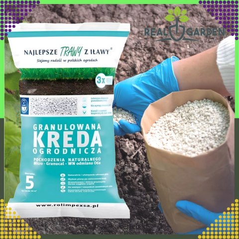 Premium Granulowana Kreda Ogrodniczna do Odkwaszania Gleby 5kg do Roślin