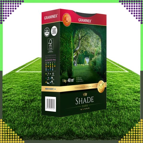 Premium Trawa Nasiona Mieszanka SHADE 1kg 40m Zaciemnione Miejsca do Cienia