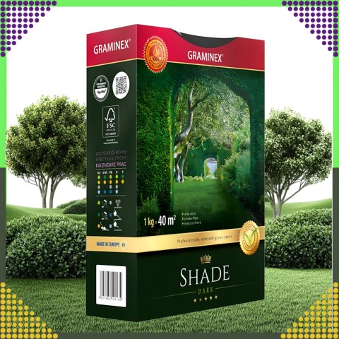Premium Trawa Nasiona Mieszanka SHADE 1kg 40m Zaciemnione Miejsca do Cienia