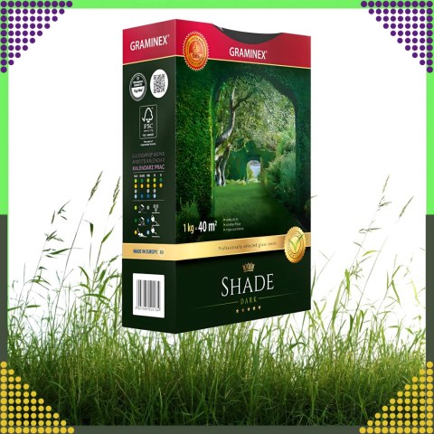 Premium Trawa Nasiona Mieszanka SHADE 1kg 40m Zaciemnione Miejsca do Cienia