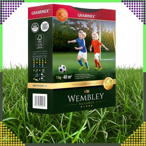 Premium Trawa sportowa sportowa boiskowa WEMBLEY 1kg 40m trawnik sportowy
