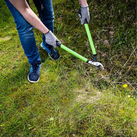 Sekator Ogrodowy Nożycowy Teleskopowy Dwuręczny Nożyce do Gałęźi 68 cm