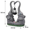 Figurka Lampka Lampa Ozdoba Ogrodowa Solarna Led Słoń Słonik z Lampionem