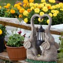 Figurka Lampka Lampa Ozdoba Ogrodowa Solarna Led Słoń Słonik z Lampionem