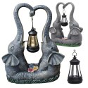 Figurka Lampka Lampa Ozdoba Ogrodowa Solarna Led Słoń Słonik z Lampionem