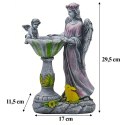 Figurka Świecznik Dekoracja Posążek Aniołek Solarny Led RGB do Ogrodu