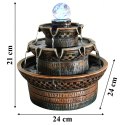 Fontanna Stołowa Ozdobna Fontanna na Stół Dekoracyjna Led 24x24x21 cm