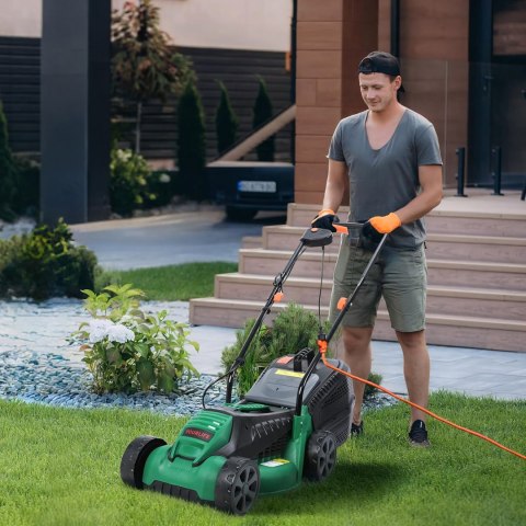 Kosiarka Elektryczna Lekka Mocna do Koszenia Trawy Duży Kosz 30L 1600W 32cm