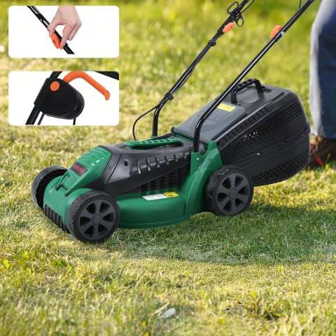 Kosiarka Elektryczna Lekka Mocna do Koszenia Trawy Duży Kosz 30L 1600W 32cm