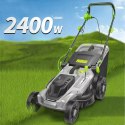 Kosiarka Elektryczna Lekka Mocna do Koszenia Trawy Duży Kosz 50L 2400W 43cm