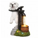 Lampa Lampka Solarna Ogrodowa Ozdobna Ozdoba Pies Szczeniak Led Dekoracja